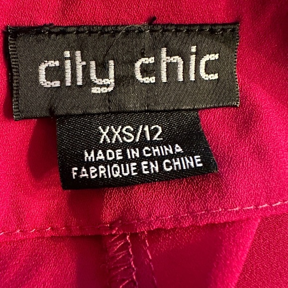 City Chic wrap mini dress plus size XXS/12 - Picture 8 of 8